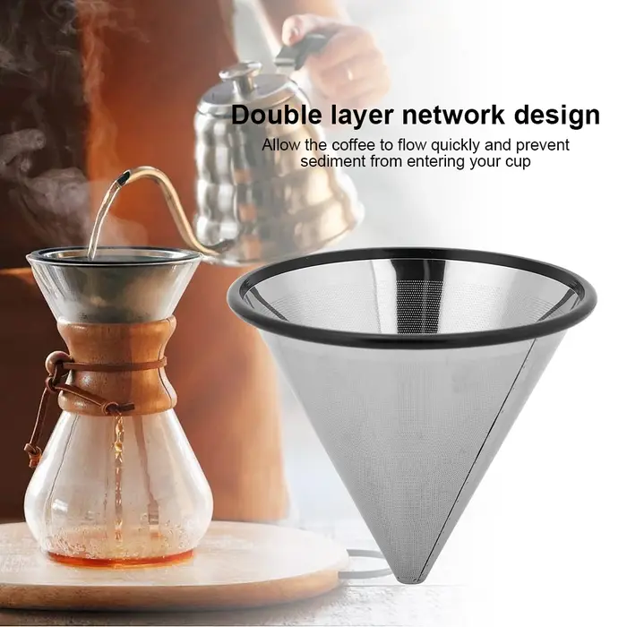 Filtre à café réutilisable en acier inoxydable YJ-99A3