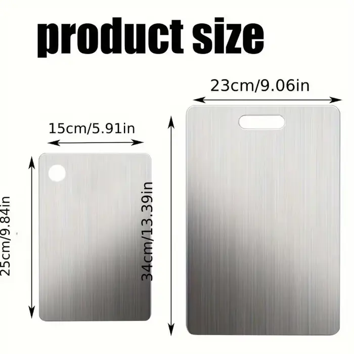 Ensemble de planches à découper en acier inoxydable