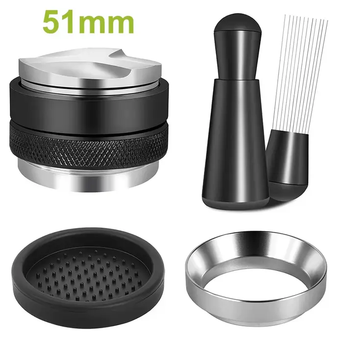Ensemble pour passionnés de café, kit d'espresso 5 pièces avec distributeur, niveleur de doseur, out