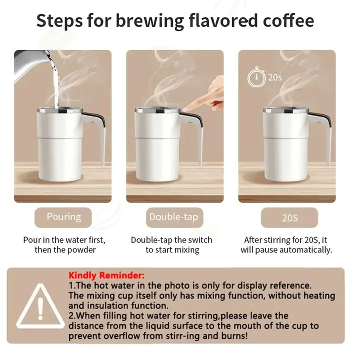 Tasse à café électrique auto-briquante de 380ML