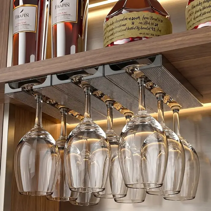 Support à verres à vin transparent