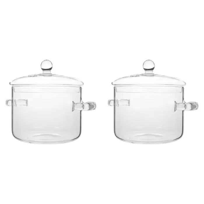 Casserole en verre ABUN-2X avec couvercle