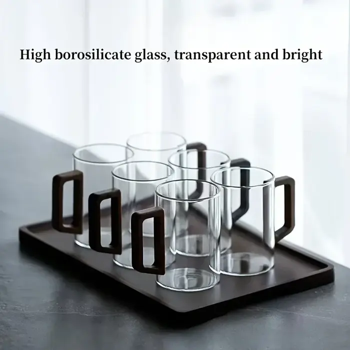 Tasse en verre résistant à la chaleur de grande capacité de 400ml