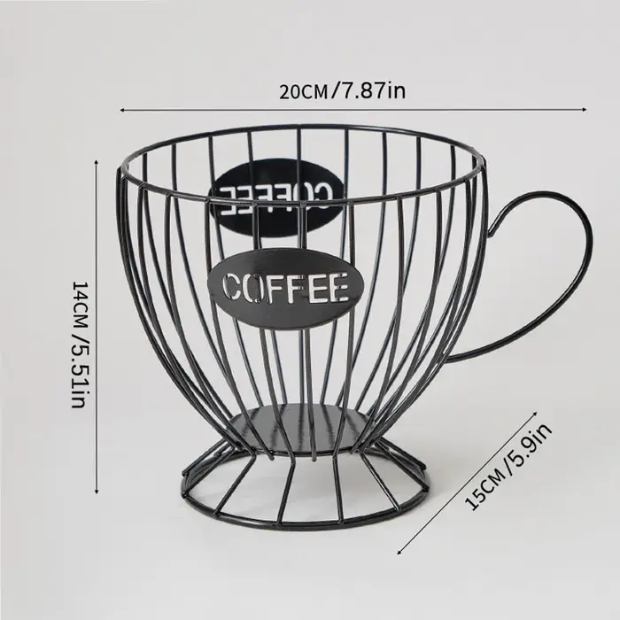Support de rangement ouvert pour capsules de café en fer, présentoir pour la maison ou le comptoir de café