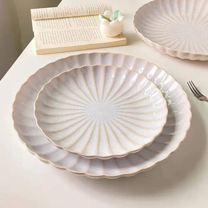 Assiettes de Style Premium, plats ménagers, pâtes en céramique, assiettes à Steak de Style européen