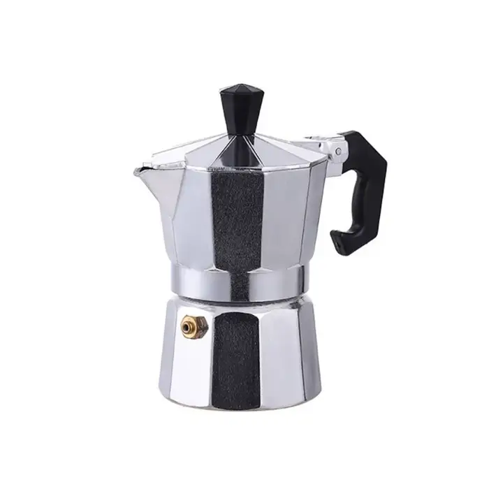 Cafetière Moka en aluminium octogonale, cafetière à expresso, bouilloire à expresso avec filtre, per