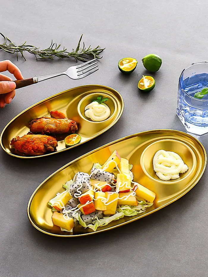 Assiette de dîner du Ramadan en acier inoxydable 304