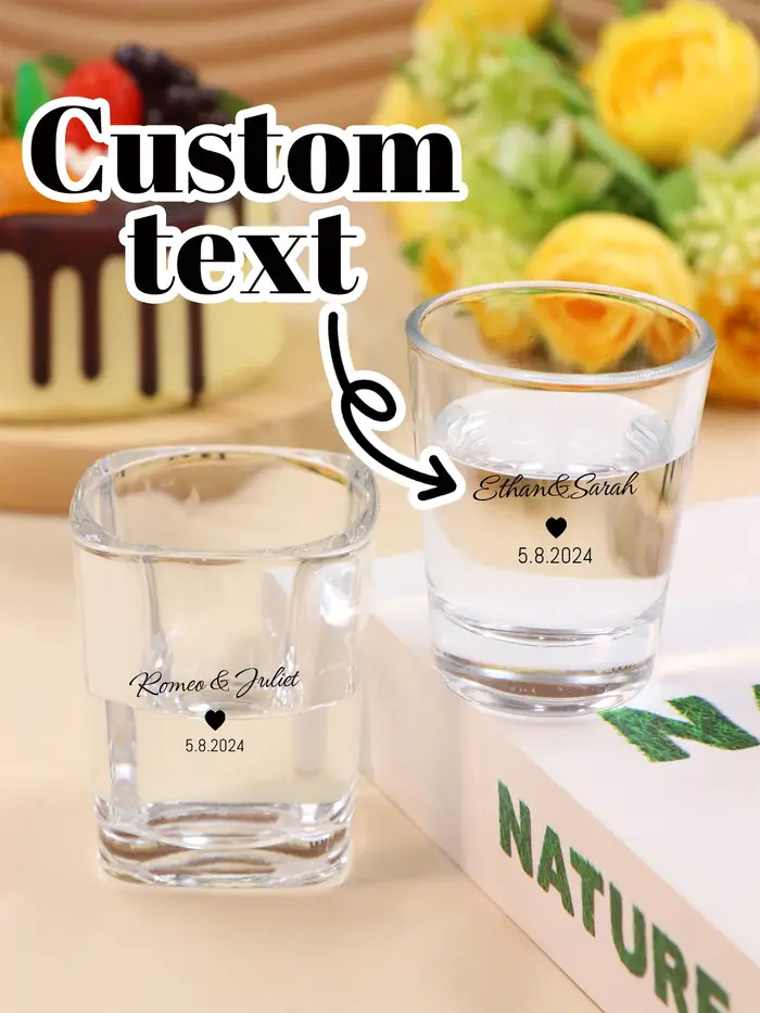 Verres à shot personnalisés avec texte