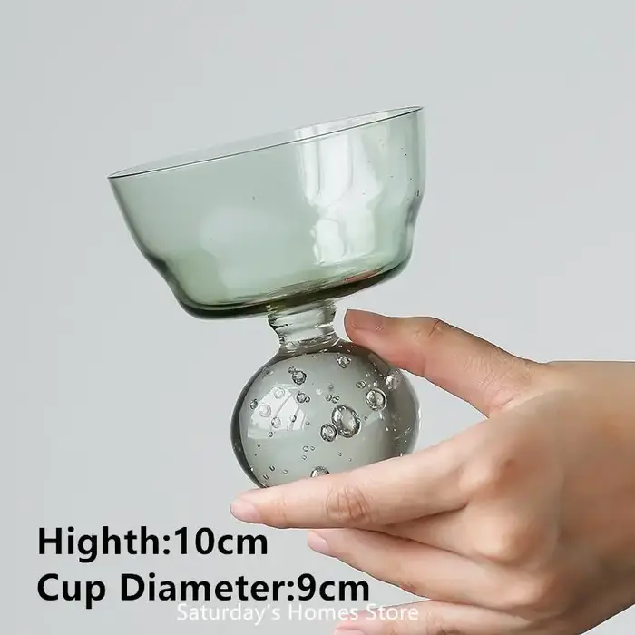 Gobelet à glace en verre de style vintage de luxe léger
