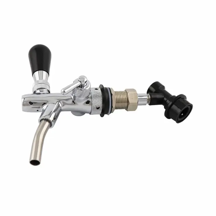 Robinet de bière à tirage réglable avec serrure à bille liquide déconnexion chromée contrôle du débit