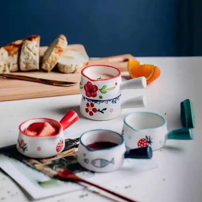 Mini pot à lait en céramique avec poignée