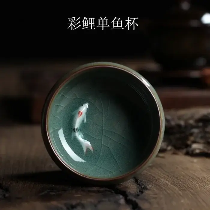 Tasse à thé et soucoupe chinoise en porcelaine céladon Longquan