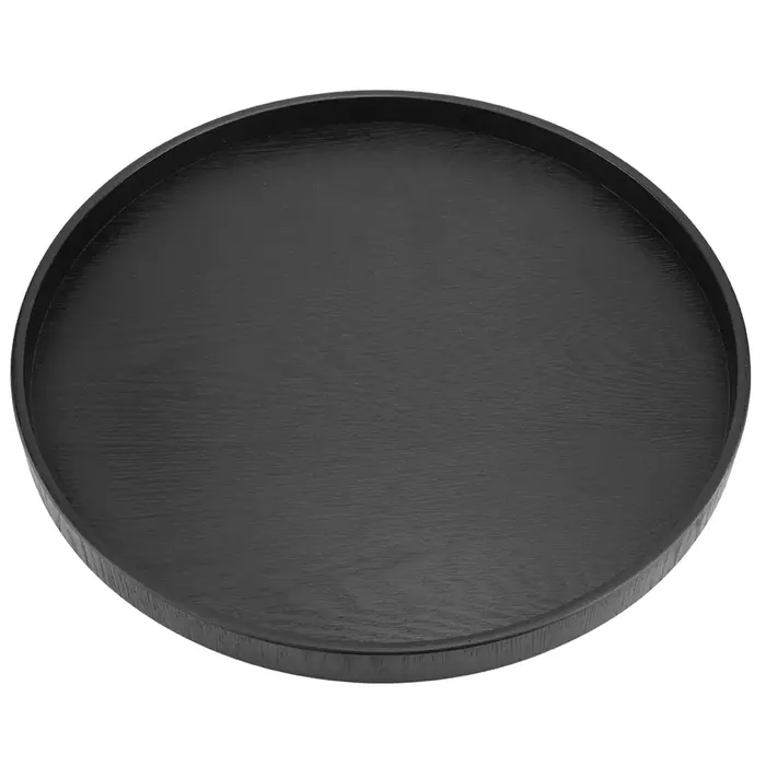 Assiette de service à thé en bois de forme ronde, plateau de restaurant, assiette à café, collation,