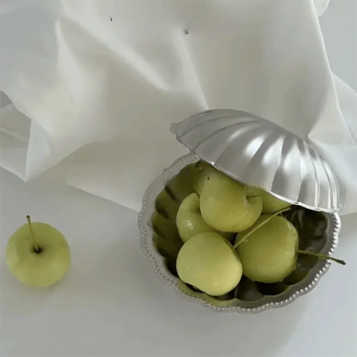 Plat à dessert en forme de coquille en acier inoxydable 304