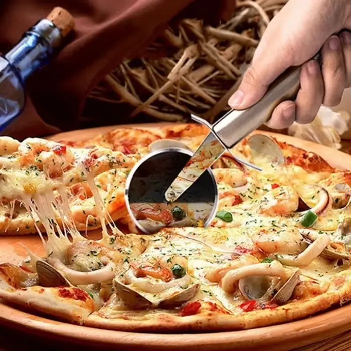Acier inoxydable Pizza roue unique coupe outils diamètre 6.5 CM ménage Pizza couteau gâteau outils r