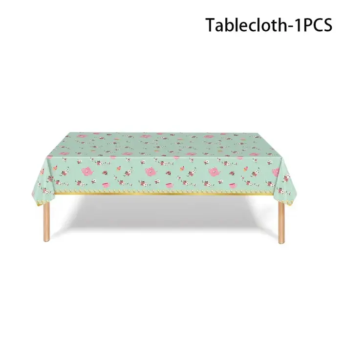 Vaisselle Jetable Thème Thé Rétro Filles Anniversaire Fleurs Assiettes En Papier Tasses Serviettes EVJF Mariage Décoration Élégante Fête Prénuptiale Baby Shower Fournitures De Table Floral Romantique