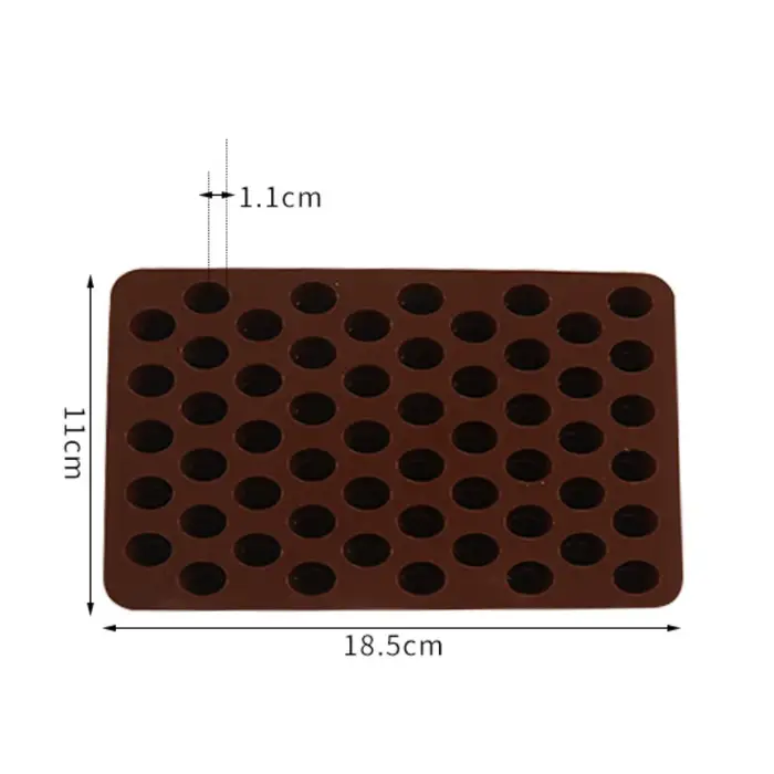 Nouveauté haute qualité Silicone 55 cavités Mini grains de café chocolat sucre bonbons moule