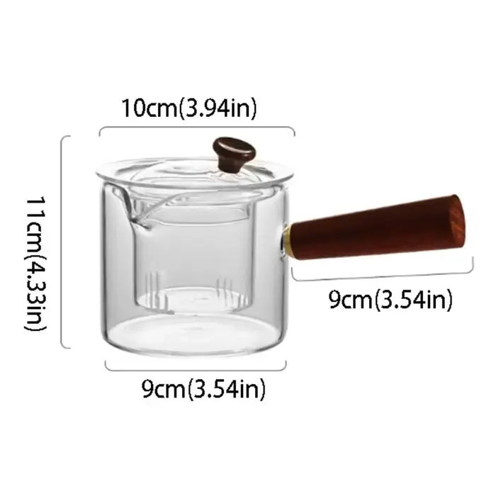 Théière en verre résistant à la chaleur