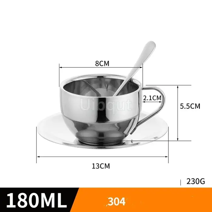 Petite tasse en acier inoxydable de 180ml/200ml