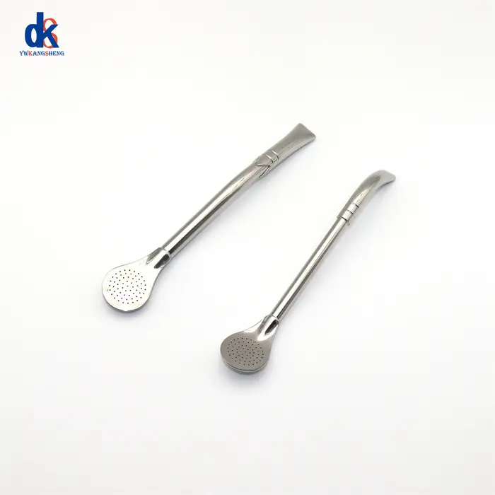 Nouveau Cuillère à paille en acier inoxydable 304, filtre à thé, Yerba Mate Bombilla, cuillères à ca