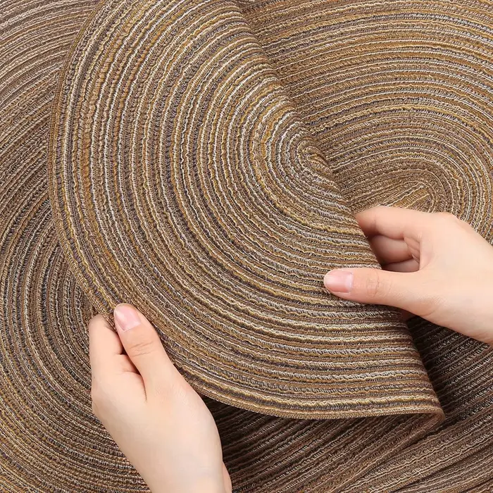 1/4/6/10 pièces tapis de Table ovales napperons tressés pour Tables à manger tapis de Table surdimen
