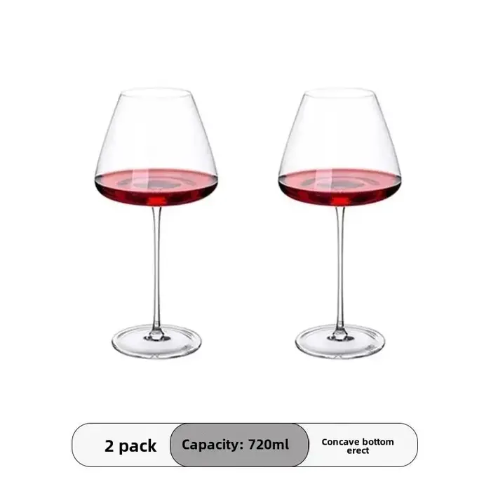 Ensemble de verres à vin en cristal de Bourgogne de 720 ml