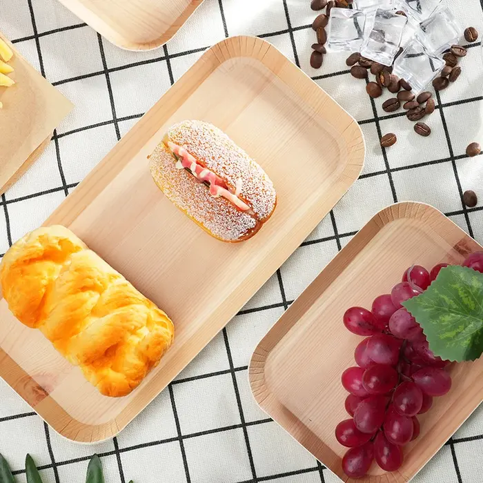 Assiettes en papier jetables compostables
