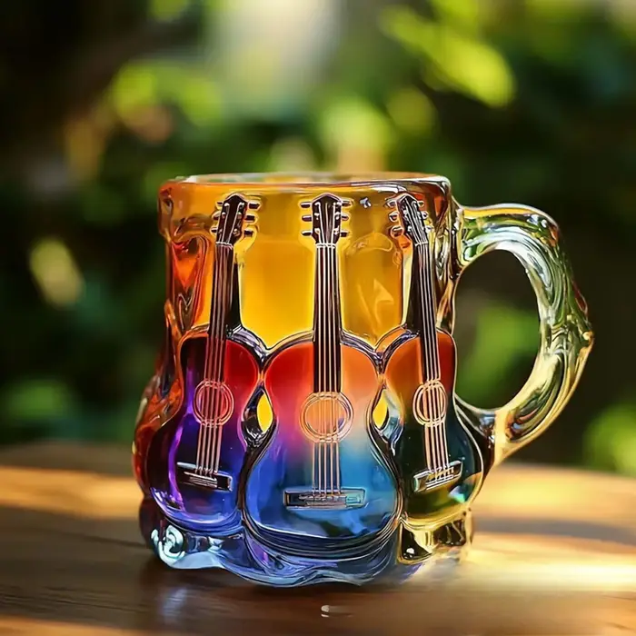 Tasse à café en forme de guitare