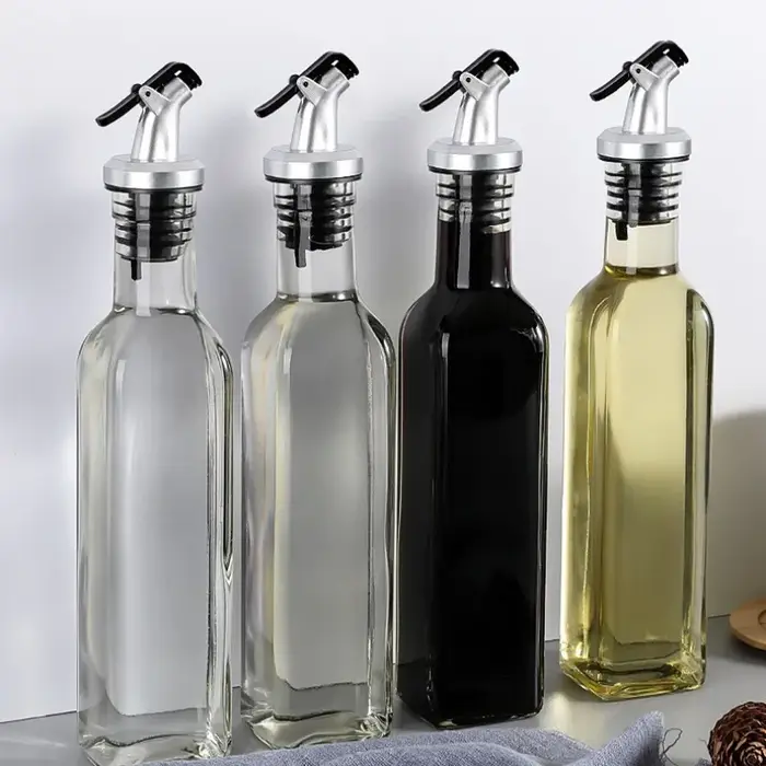 3 pièces becs d'huile d'olive bouchon de bouteille de vinaigre d'huile bec distributeur de buse étan