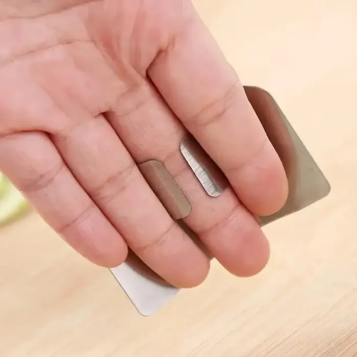 Protège-doigts en acier inoxydable pour coupe de légumes, protège-mains, gadget de cuisine, housse d