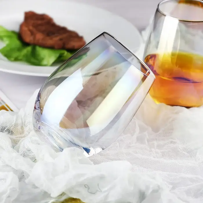 Verres à vin arc-en-ciel (ensemble de 2/lot de 4)-20 oz