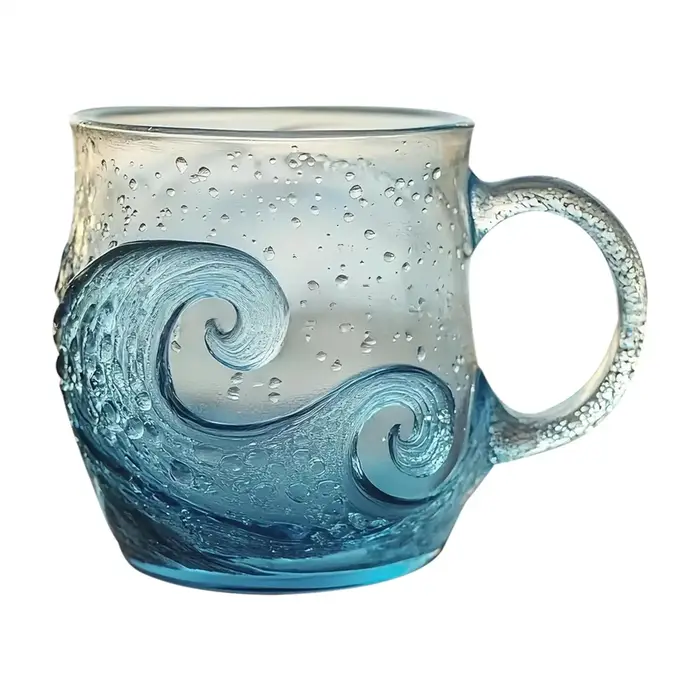 Tasse en verre soufflé à la main de 300ml