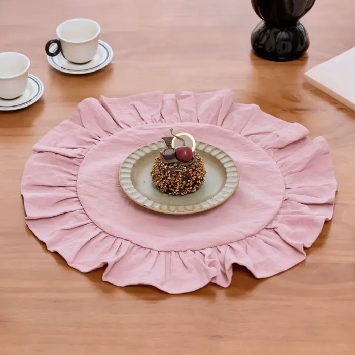 Set de table rustique, couleur unie