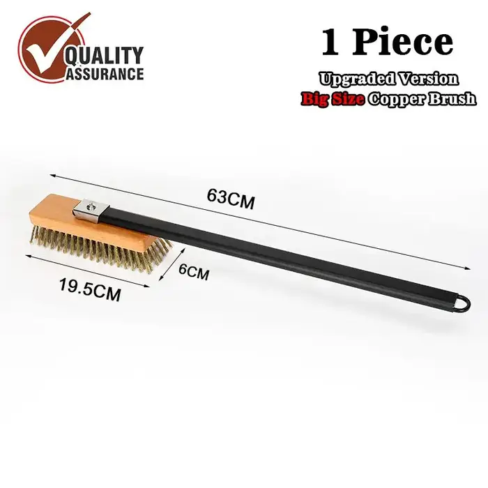 PizzAtHome four à Pizza biseauté brosse en cuivre poils grattoir en laiton ménage gril nettoyage