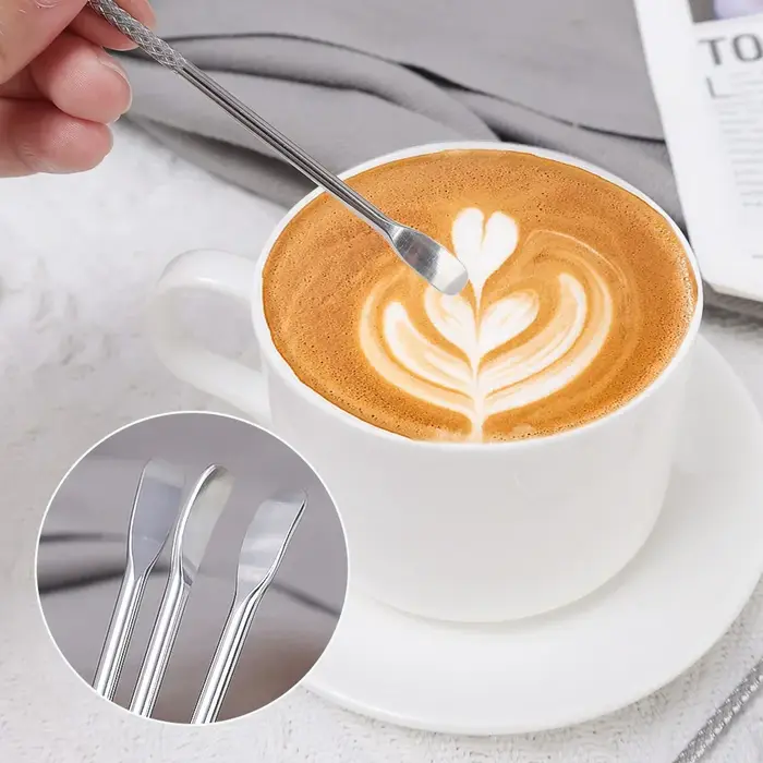 Stylo d'art de café en acier inoxydable