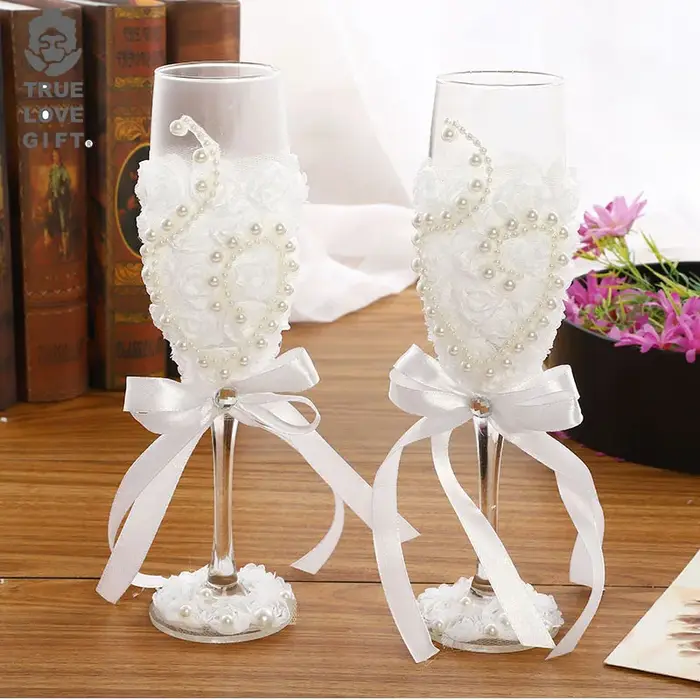 Verres à vin de mariage