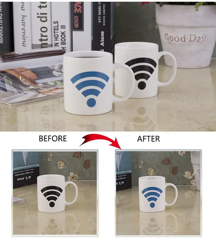 Mug en céramique sensible à la température