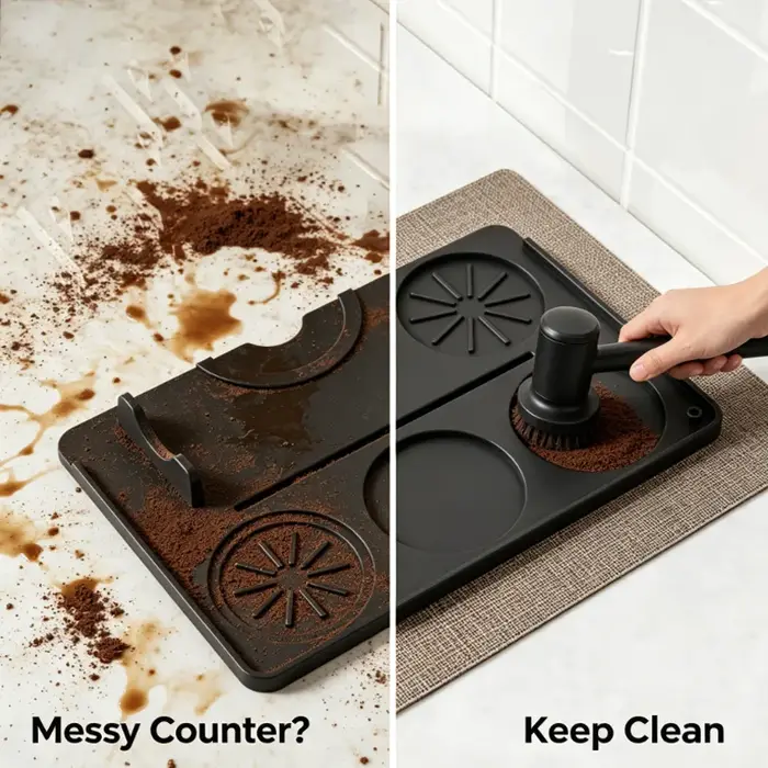 Tapis de pressage de café en silicone