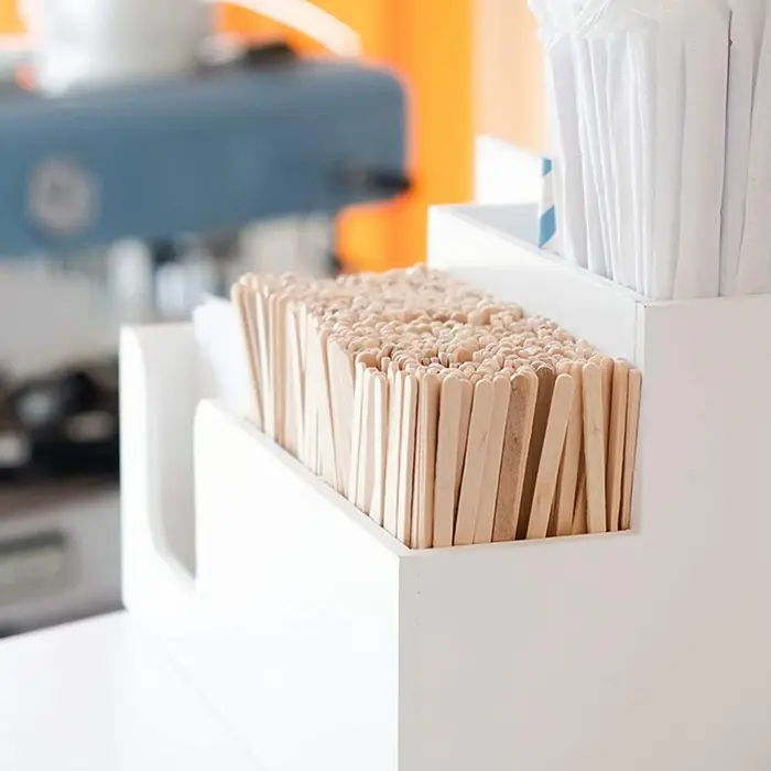 200Pcs 5.5 pouces agitateurs à café bâtons-bois naturel écologique