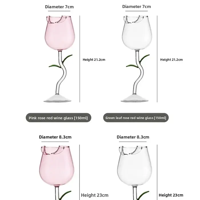 Verre à vin en or Rose