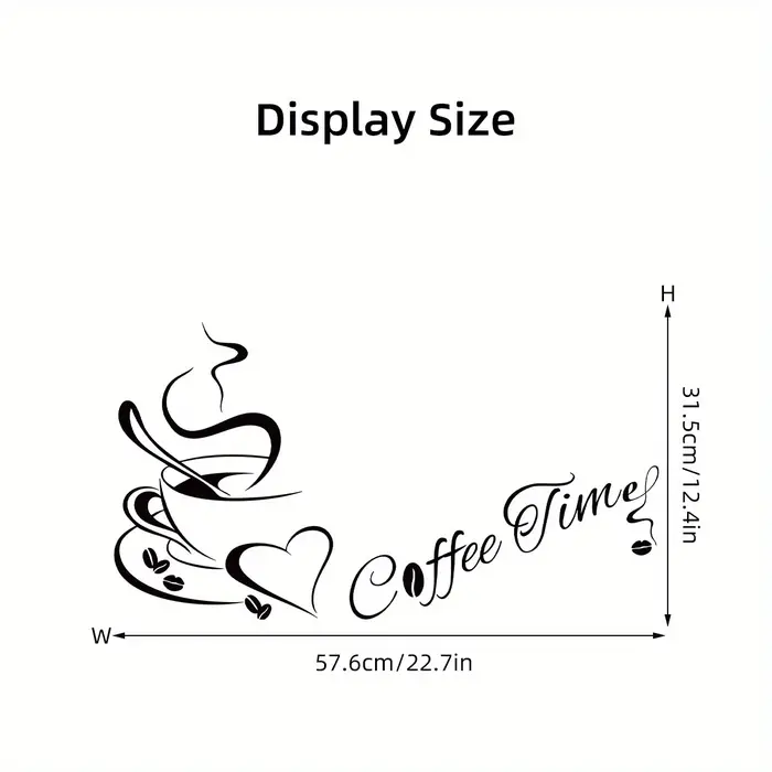 Autocollants muraux artistiques en forme de cœur de café