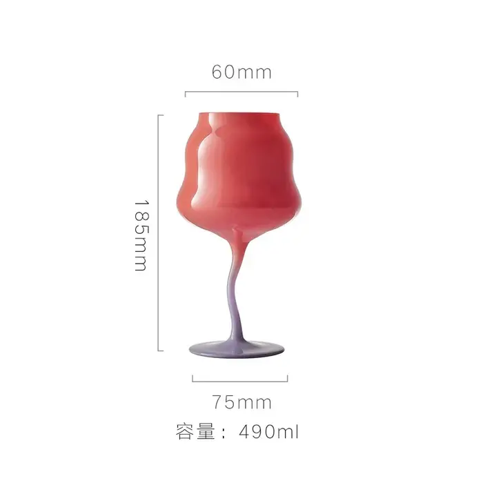 Tasse en verre à pieds hauts de Style crème