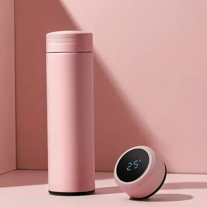 Tasse Thermos à affichage de la température de 500ML, bouteille Thermos divisée en acier inoxydable,