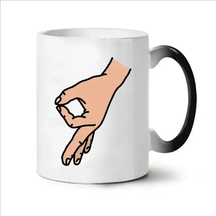 Tasses à café magiques cadeaux pour amis température sensible à la chaleur créative OK tasse à coule