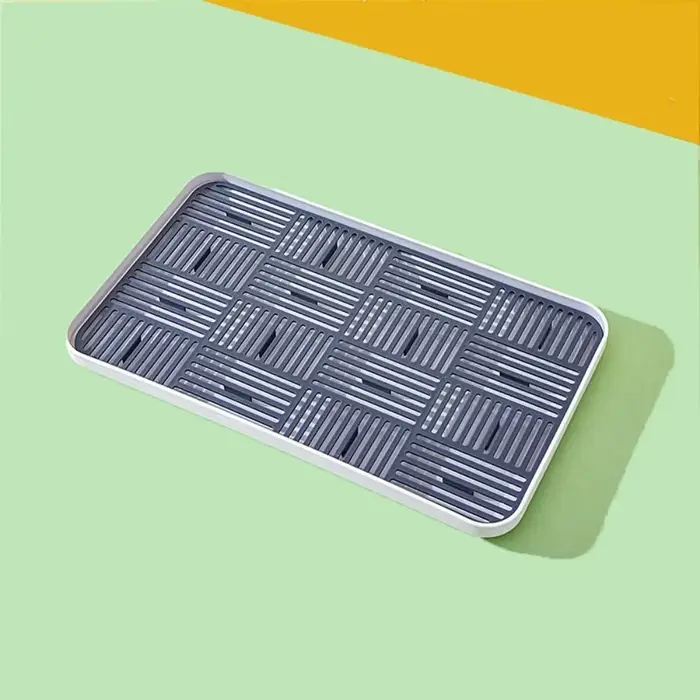 Égouttoir à vaisselle détachable à double couche avec grille de drainage