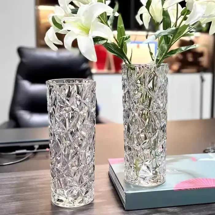Vase en verre à motif de Glacier de luxe léger