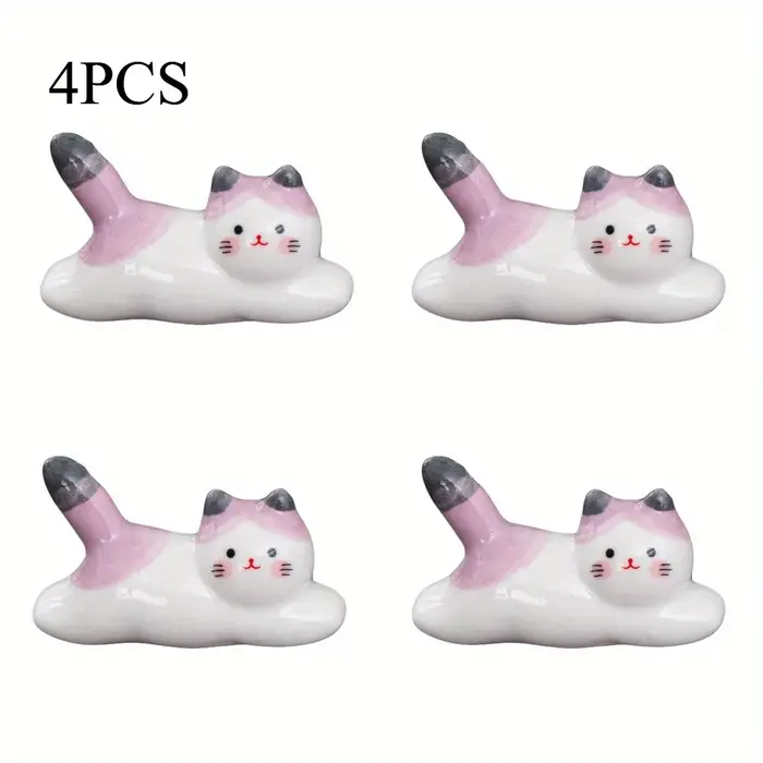 Porte-baguettes et ustensiles en céramique pour chat, support de repos cuillère fourchette, support
