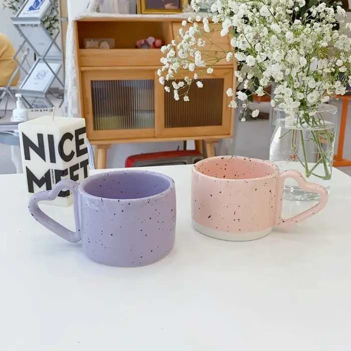 Mug à café en céramique créatif de style coréen avec poignée
