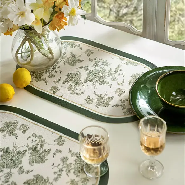Napperons en cuir français pour Table à manger