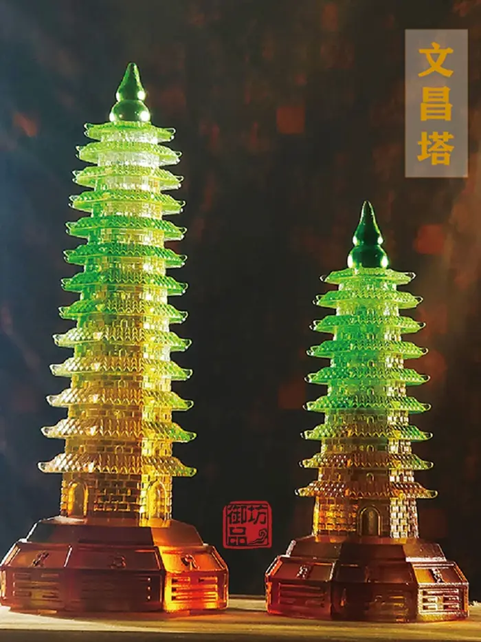 Décoration de tour en verre, cadeau créatif, décoration de bureau et de maison